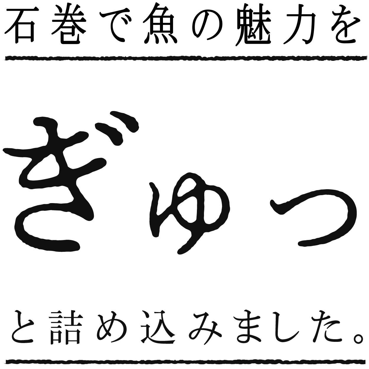 石巻で魚の魅力をぎゅっと詰め込みました。